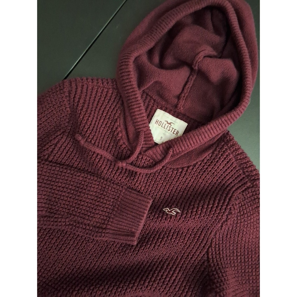 Hollister Small Pullover Large Knit Hoodie Y2K Preppy Minimalist Skater Indie